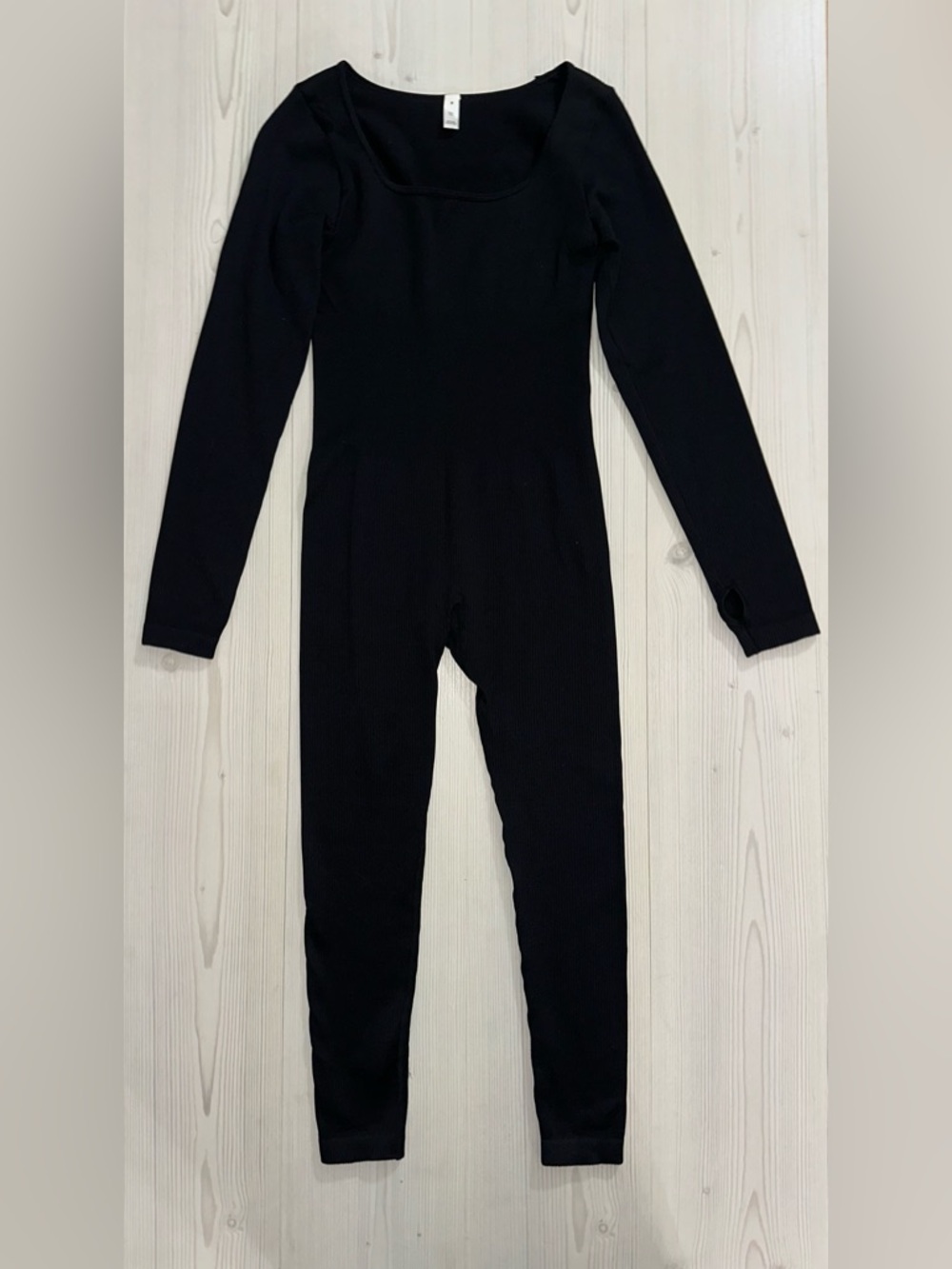 Kids Long Sleeve Black One-Piece Bodysuit